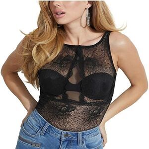 ✨ GUESS womens Rosaly Sleeveless Lace Bodysuit✨